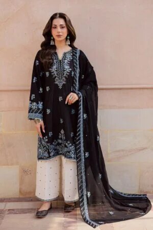 black iris 3pc festive embroidered lawn batik 25239259611182