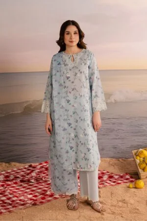 blue raima 3pc printed lawn dress batik 25392173187118