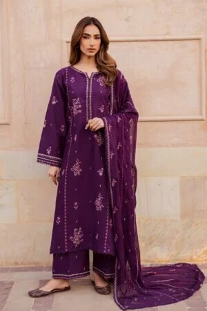 mashayem 3pc festive embroidered lawn batik 25239247388718