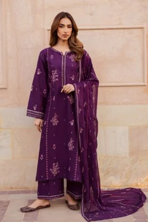 mashayem 3pc festive embroidered lawn batik 25239247388718