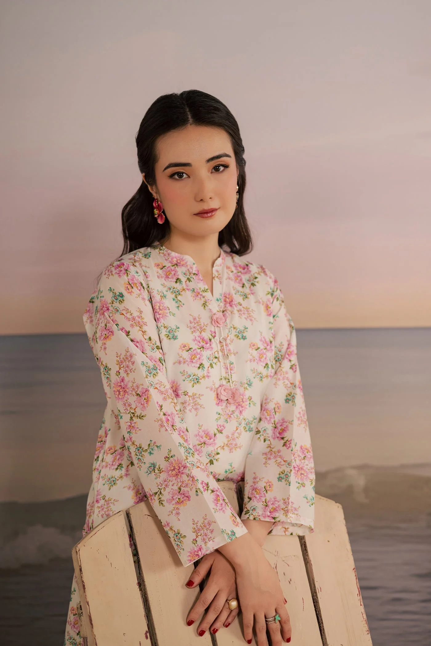 white hawk 2pc printed lawn dress batik 25392199598126
